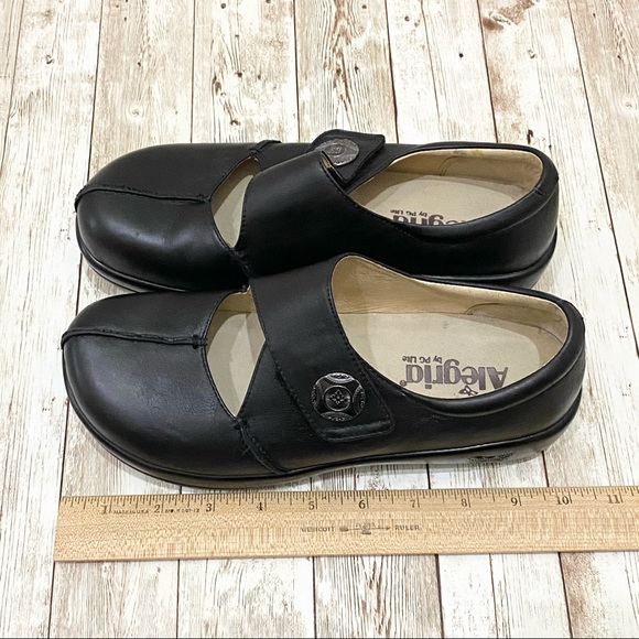 ALEGRIA “Kaitlyn” Black Leather Mary Jane Shoes Size 37 - Picture 7 of 16